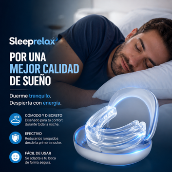 SLEERELAX  Protector Bucal Anti Ronquidos - Duermes  mejor desde la primeira noche!